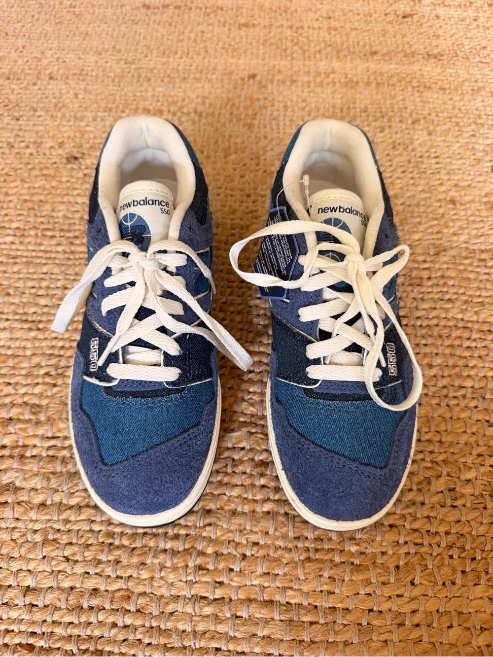 New Balance Women’s Navy and White Lace-Up Sneakers